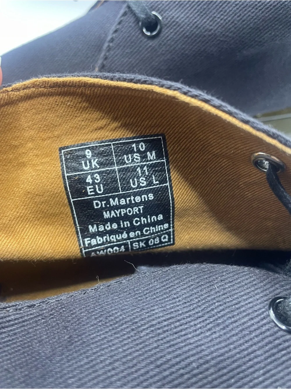 Dr. Martens Black Canvas Chukka Boots with Tan Lining